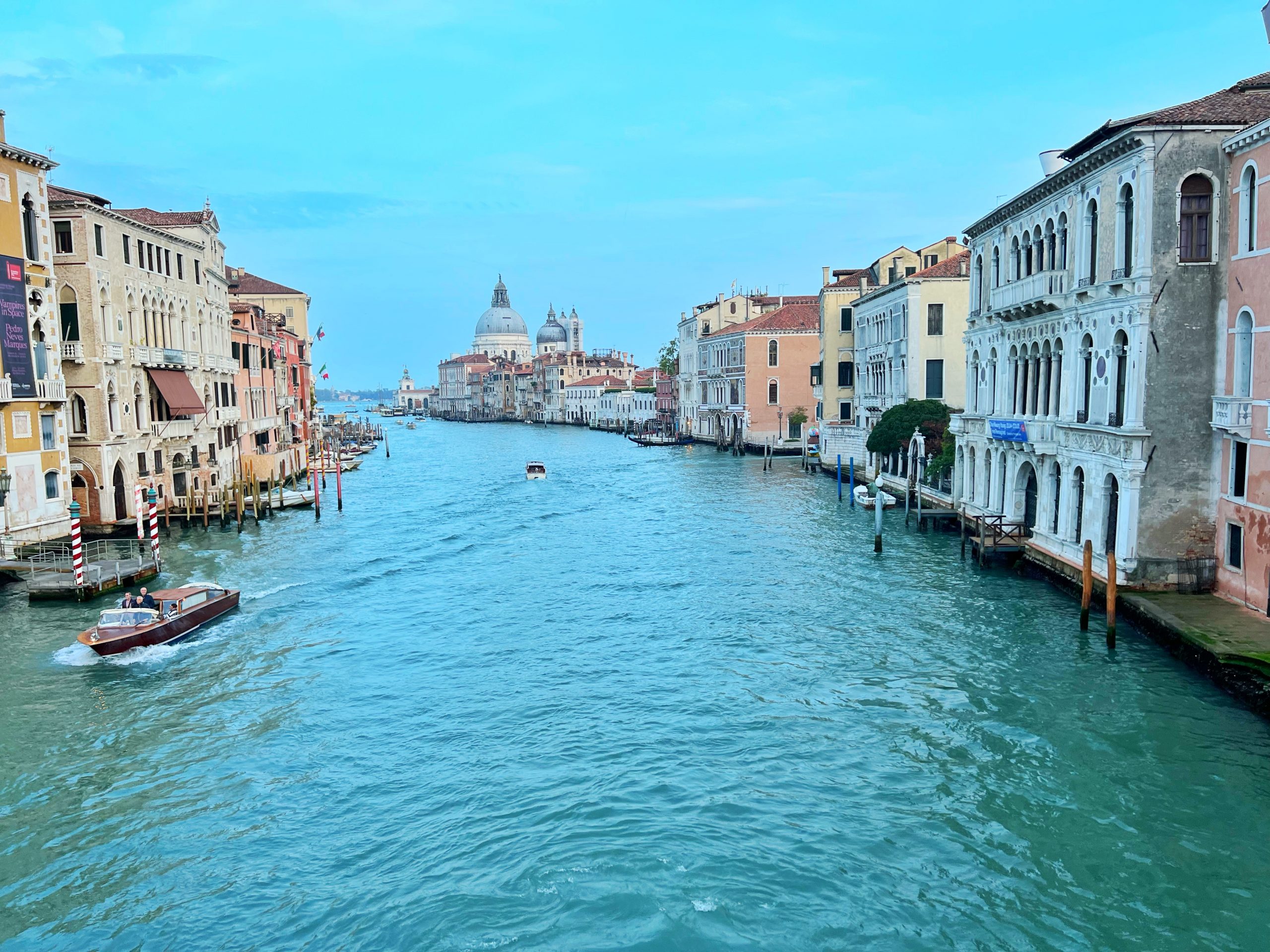 This is an image of Venice along the Grand Canal. It features in a blog about where to stay in Venice.