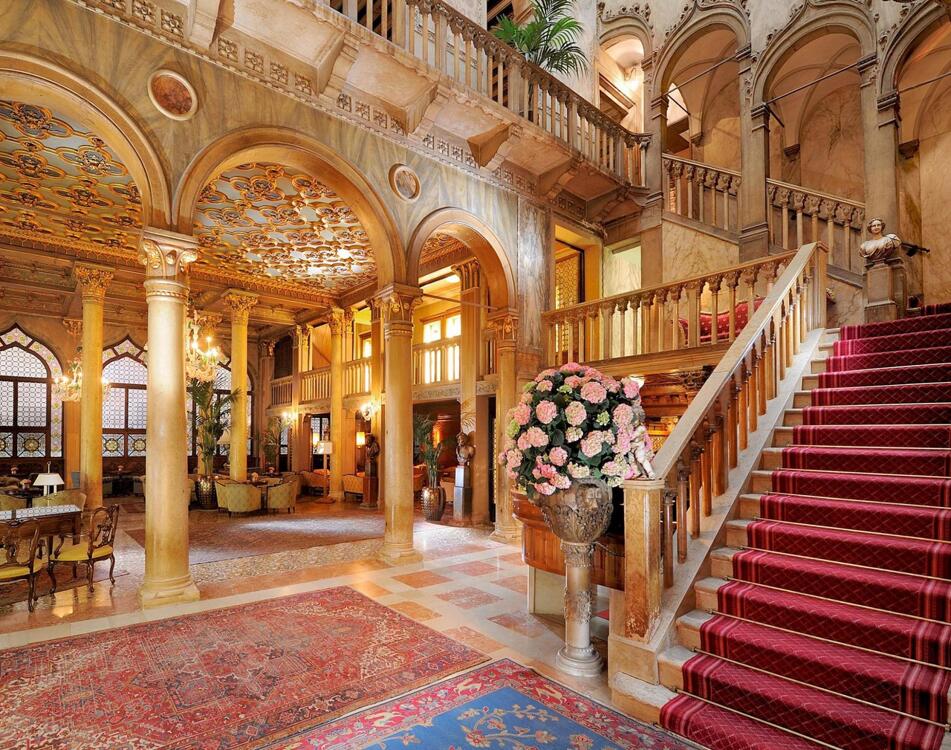 The image shows the opulent Hotel Danieli in Venice and features in a blog on the best hotels o choose when staying in Venice